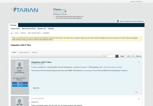 
                            8. Integration with IT Glue - ITarian Forum | Sign up or Login to ...