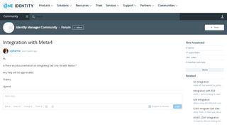 
                            12. Integration with Meta4 - Identity Manager Forum - Identity Manager ...