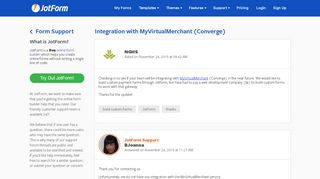 
                            6. Integration with MyVirtualMerchant (Converge) - JotForm