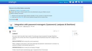 
                            10. Integration with password managers (1password ... - Station Community