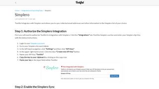 
                            13. Integrations & Exporting Data: Simplero - SlimFAQ