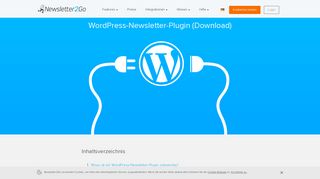 
                            7. Integratives WordPress Newsletter Plugin - Newsletter2Go
