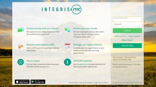 
                            6. INTEGRIS and Me - Login Page