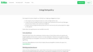 
                            4. Integritetspolicy - EdQu: Synliggör elevens utveckling