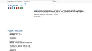 
                            6. Integtests.com Error Analysis (By Tools) - Website Success Tools