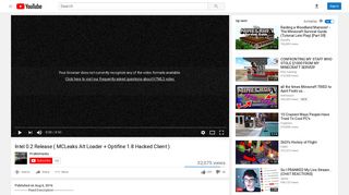
                            6. Intel 0.2 Release ( MCLeaks Alt Loader + Optifine 1.8 Hacked Client ...