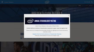 
                            8. Intel Corporation - UBS Global Technology Conference Presentation