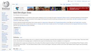 
                            4. Intel Developer Zone - Wikipedia