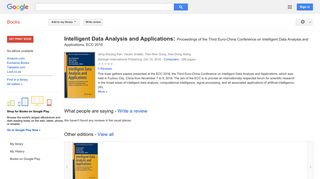 
                            11. Intelligent Data Analysis and Applications: Proceedings of the ... - Google Books Result
