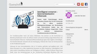 
                            13. Intelligent vernetzt - Internetinitiative Eduroam - Querschrift