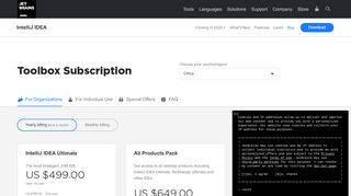 
                            10. IntelliJ IDEA Ultimate: JetBrains Toolbox subscription