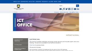 
                            8. Intenet & Email | University of Fort Hare