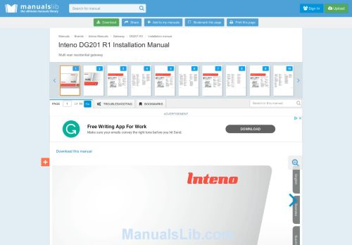 
                            13. INTENO DG201 R1 INSTALLATION MANUAL Pdf Download.