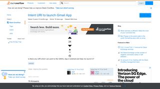 
                            5. Intent URI to launch Gmail App - Stack Overflow