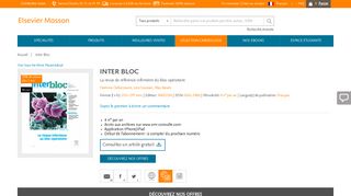 
                            11. Inter bloc - 0242-3960 | Elsevier Masson - Livres, ebooks, revues et ...