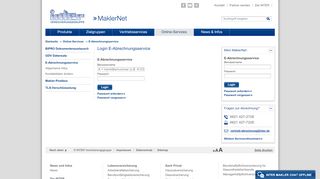 
                            1. INTER MaklerNet - Login E-Abrechnungsservice