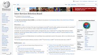 
                            11. Inter Services Selection Board - Wikipedia