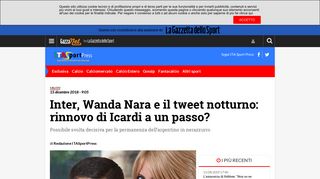 
                            10. Inter, Wanda Nara e il tweet notturno: rinnovo di Icardi a un passo ...