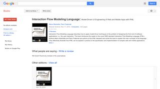 
                            8. Interaction Flow Modeling Language: Model-Driven UI Engineering of ...  - Google بکس کا نتیجہ