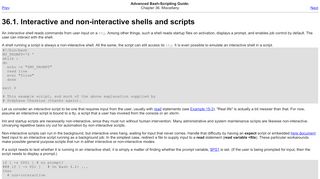
                            12. Interactive and non-interactive shells and scripts