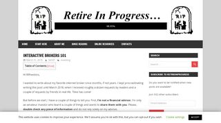 
                            6. Interactive Brokers 101 – Retire In Progress