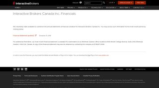 
                            6. Interactive Brokers Canada Inc. Financials | Interactive Brokers