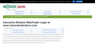 
                            10. Interactive Brokers WebTrader Login at www.interactivebrokers.com ...