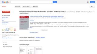 
                            13. Interactive Distributed Multimedia Systems and Services: European ... - Keputusan Buku Google