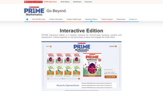 
                            8. Interactive Edition - Scholastic PR1ME Mathematics