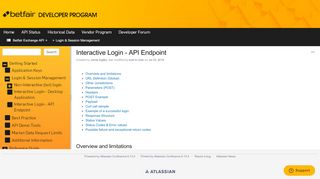 
                            1. Interactive Login - API Endpoint - Betfair Exchange API Documentation