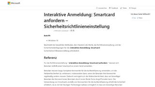 
                            7. Interaktive Anmeldung erfordern Smartcard ... - Microsoft Docs