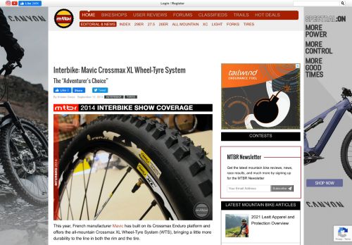 
                            8. Interbike: Mavic Crossmax XL Wheel-Tyre System- Mtbr.com