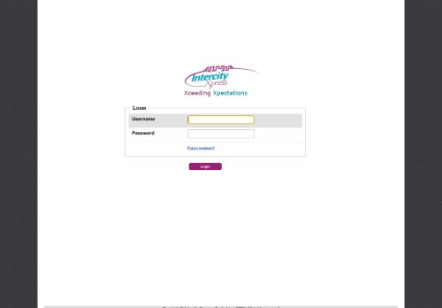 
                            3. Intercity: Login