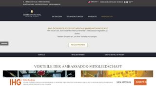 
                            2. INTERCONTINENTAL AMBASSADOR-PROGRAMM - IHG.com