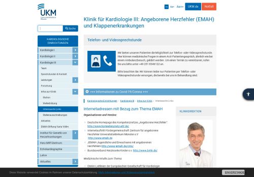 
                            7. Interessante Links: UKM - EMAH-Zentrum