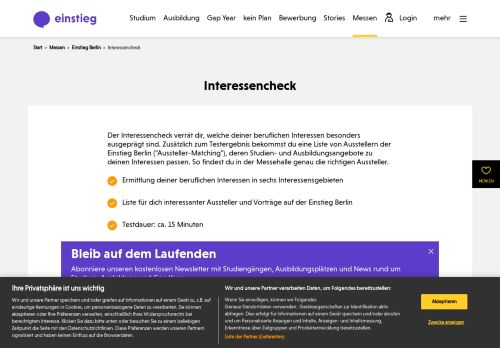 
                            9. Interessencheck - Einstieg