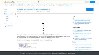 
                            5. Interface inheritance without generics - Stack Overflow