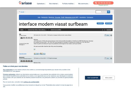 
                            13. interface modem viasat surfbeam - page 1/3 - Forum Ariase.com