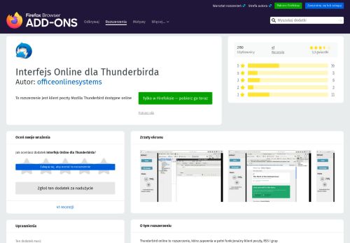 
                            3. Interfejs Online dla Thunderbirda - Firefox Add-ons - Mozilla