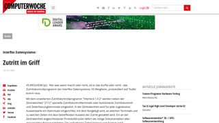 
                            12. Interflex Datensysteme:: Zutritt im Griff - computerwoche.de