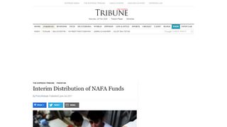 
                            11. Interim Distribution of NAFA Funds | The Express Tribune