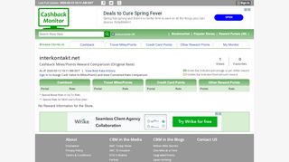 
                            8. Interkontakt.net Cashback (5%) Miles/Points Reward () Comparison by ...