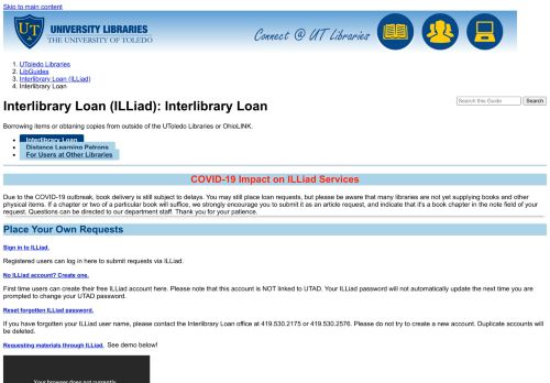 
                            8. Interlibrary Loan - Interlibrary Loan (ILLiad) - LibGuides at University of ...