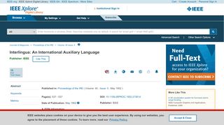 
                            13. Interlingua: An International Auxiliary Language - IEEE Journals ...