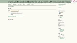 
                            8. Intermedia International Peer-Reviewed E-Journal Of ... - DergiPark