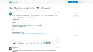 
                            2. Intermittent heroku login failure 400 bad request - Cloud9 Support ...