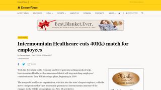 
                            9. Intermountain Healthcare cuts 401(k) match for employees | Deseret ...