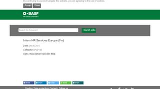 
                            12. Intern HR Services Europe (f/m) - basf.jobs