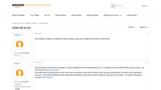 
                            1. internal error - Kindle E-readers - Devices - Amazon Digital and ...