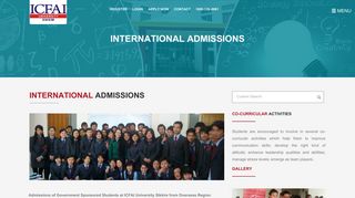
                            7. International Admissions | The ICFAI University Sikkim | Full-time ...
